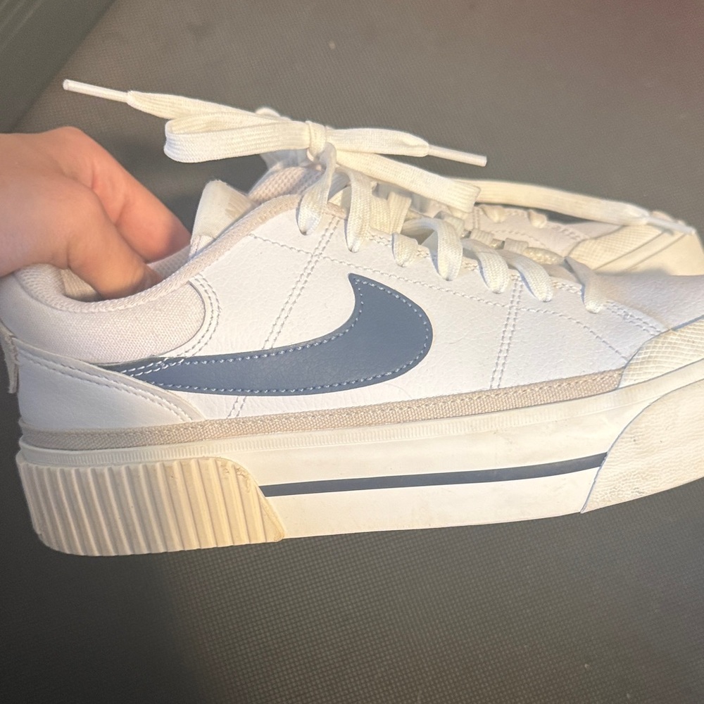 Nike White and Navy Sneakers